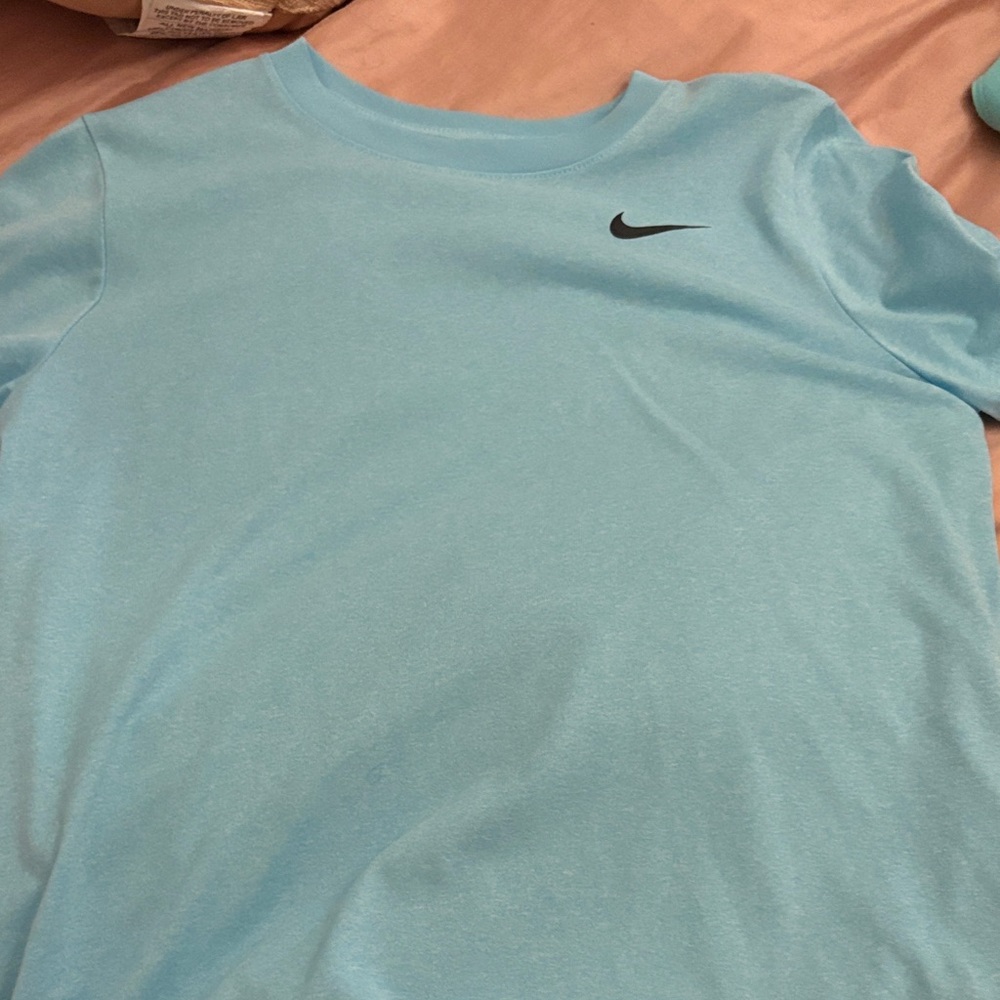 Nike Sky Blue Tee with Black Swoosh